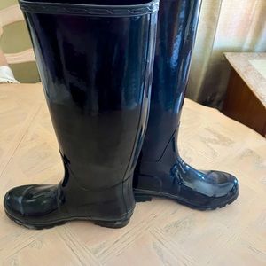 Black Galoshes knee length